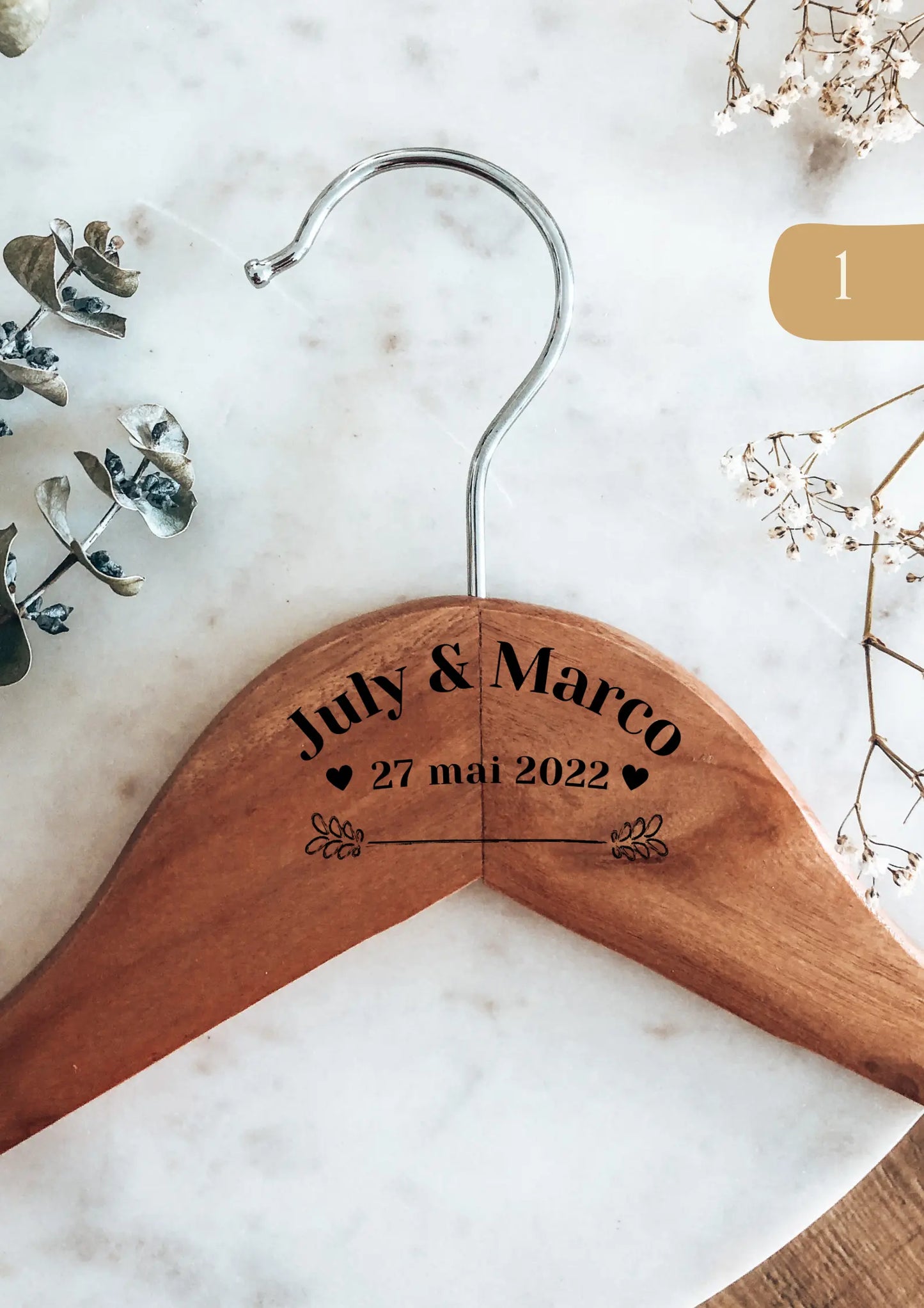 Cintre personnalisé Mariage Lespimpeurs