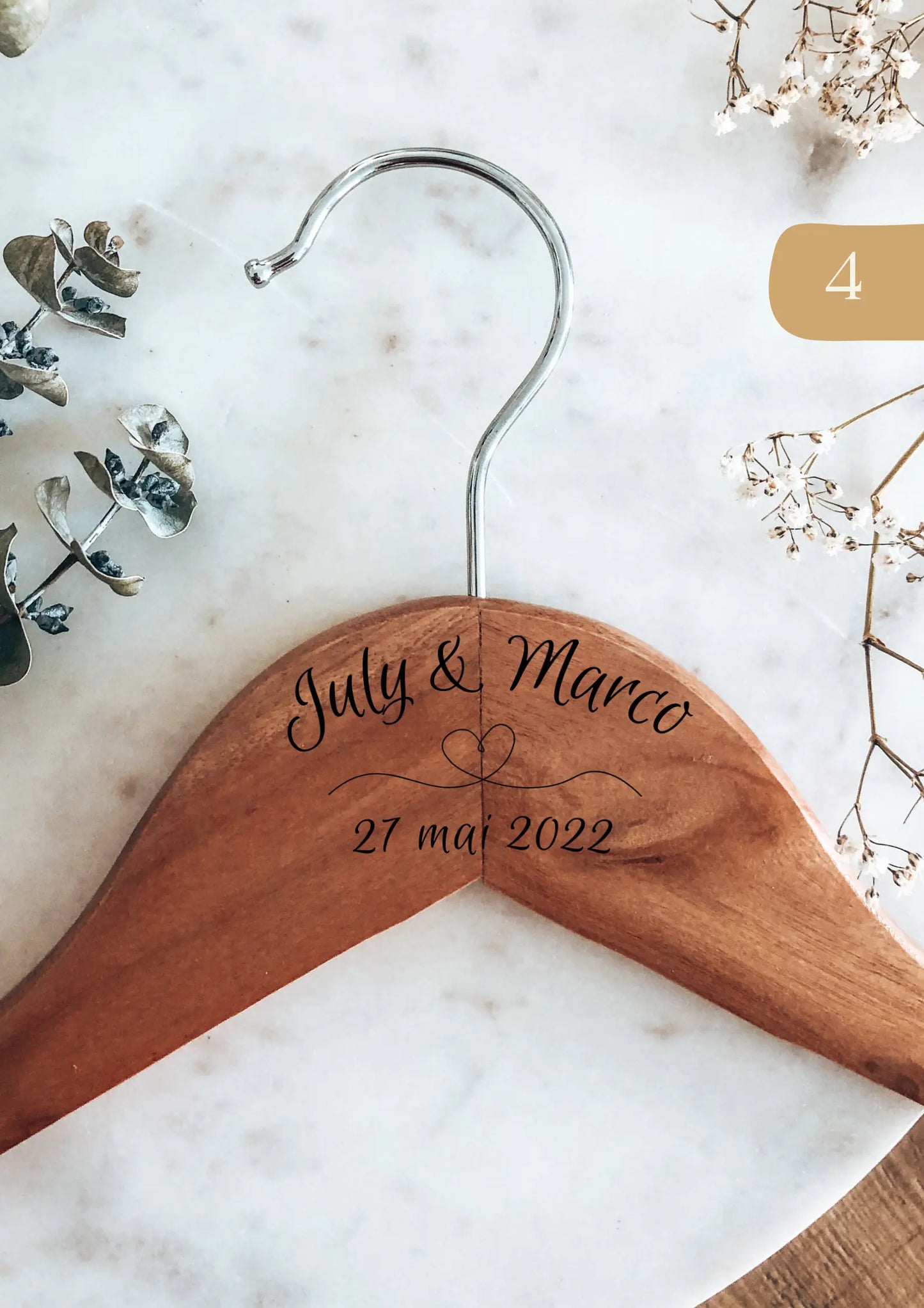 Cintre personnalisé Mariage Lespimpeurs