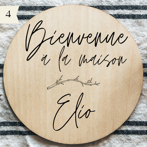 Carte de bienvenue bébé Médaillon de naissance Lespimpeurs Les pimpeurs