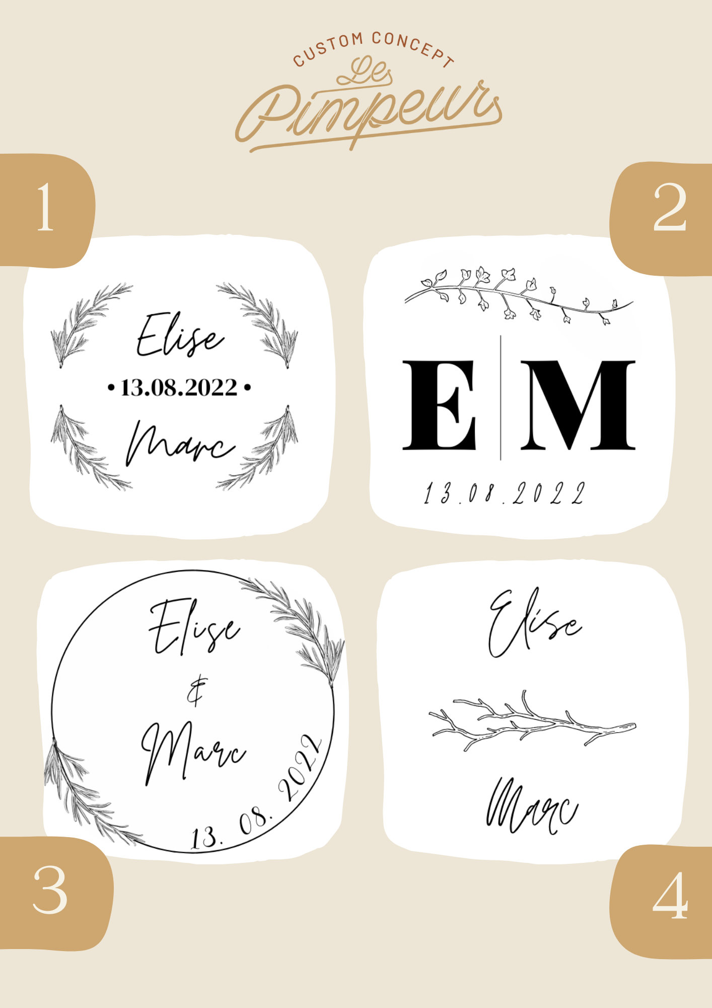 Décapsuleur aimanté personnalisé - Cadeau invité Mariage Lespimpeurs