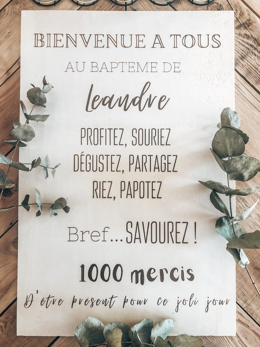 Panneau de bienvenue - Mariage ou Baptême Lespimpeurs Les pimpeurs