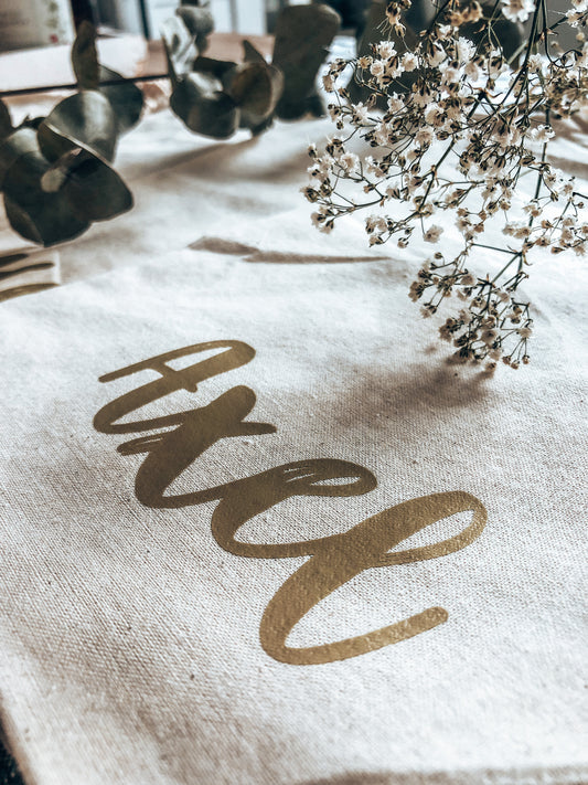 Pochon personnalisé en tissus prénom cadeau enfant maitresse